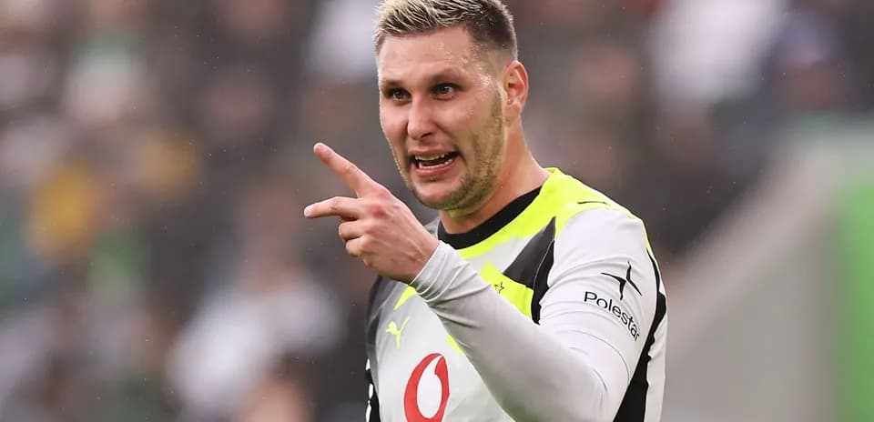 Goalkeeper gesturing during a match