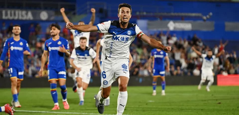 Player celebrating after scoring in La Liga match