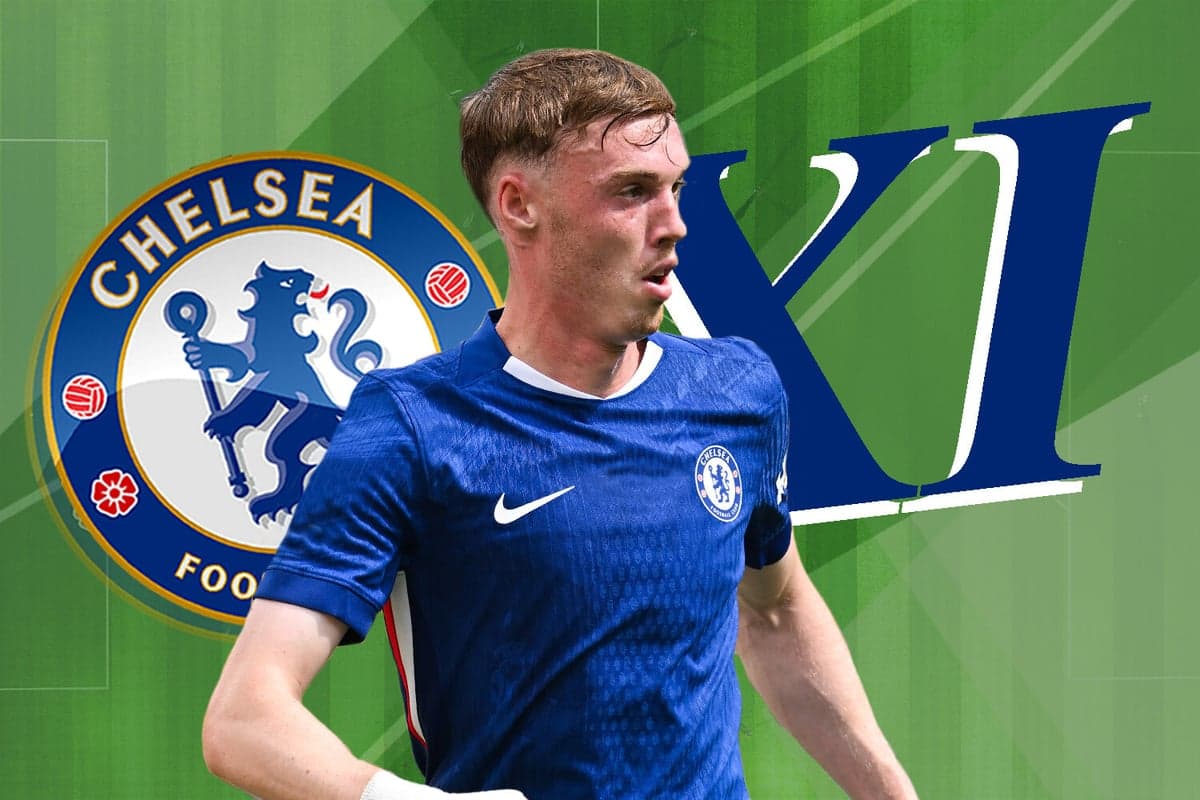 Chelsea player in blue kit with club logo