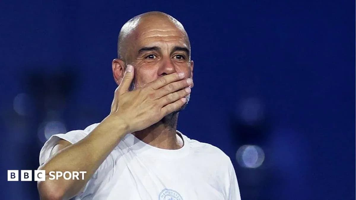 Coach gesturing during a match celebration
