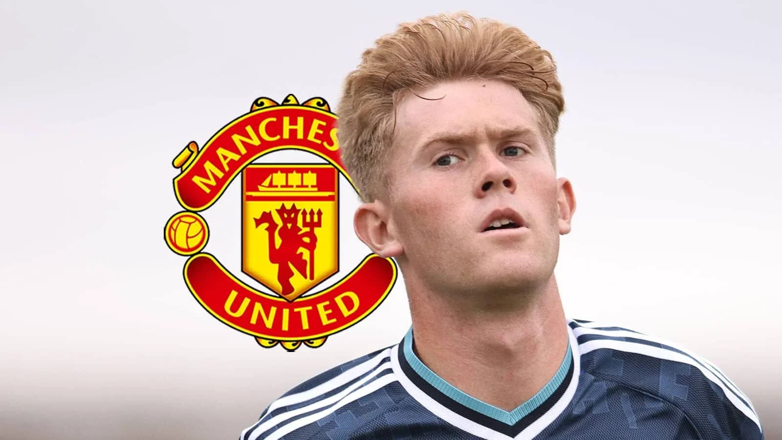 Player in Manchester United kit with club logo