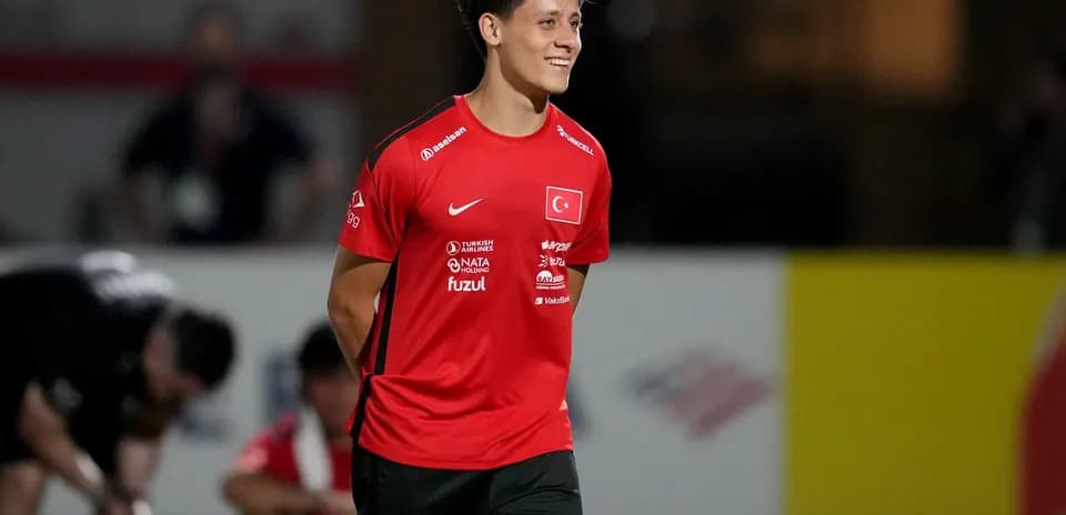 Turkey player during training session before match