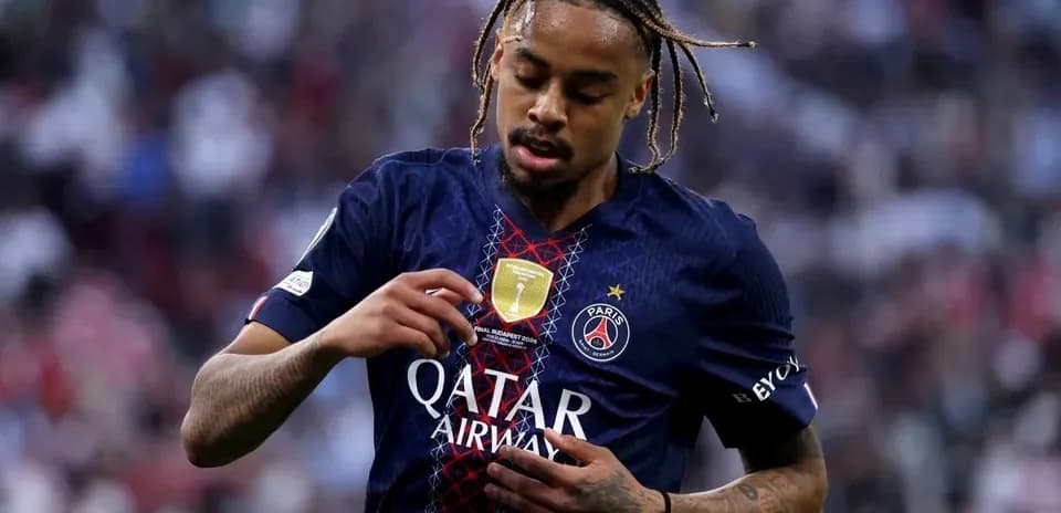 Player adjusting jersey during match on the field