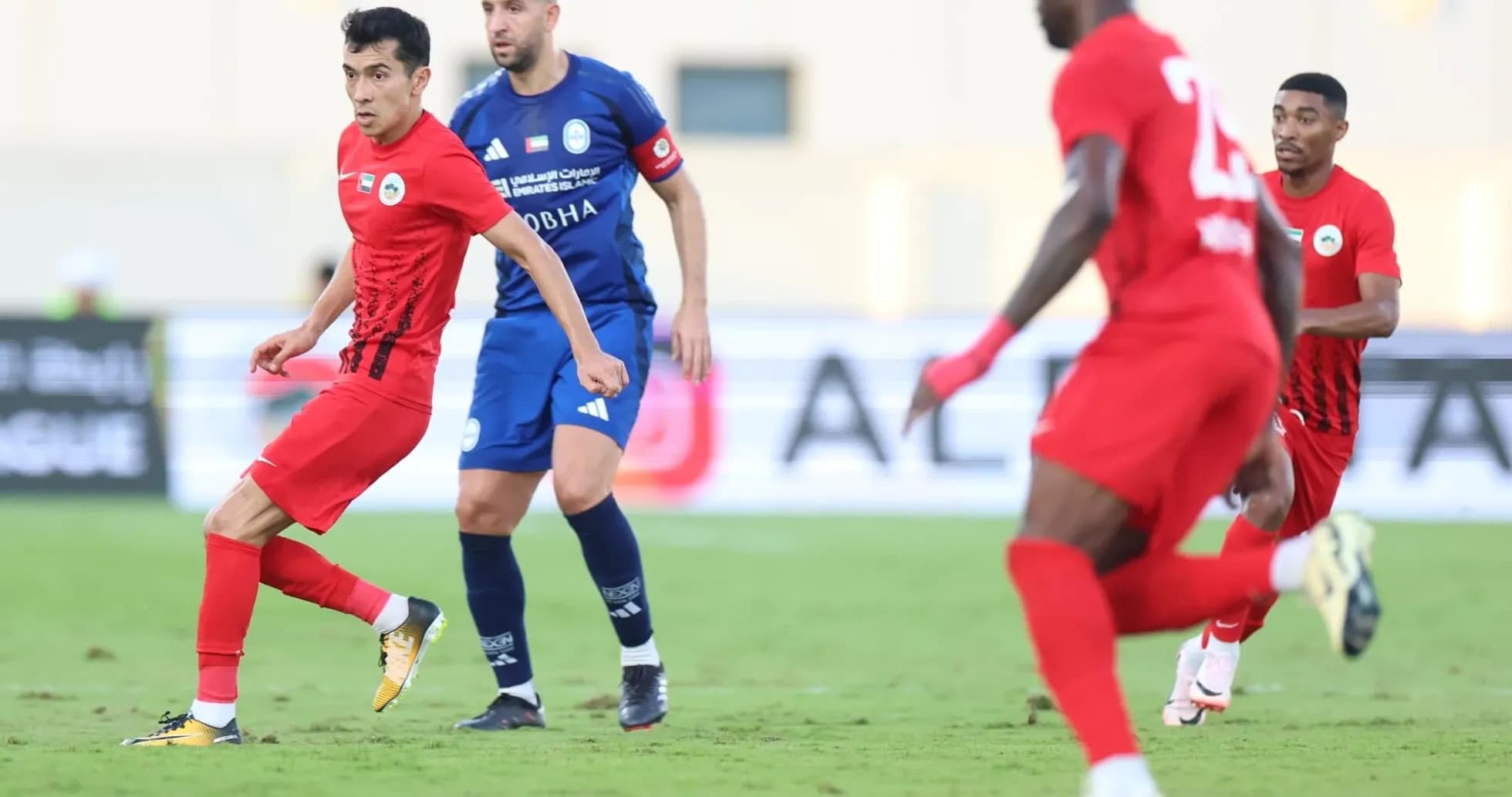 Al Sharjah U23 players in action during match