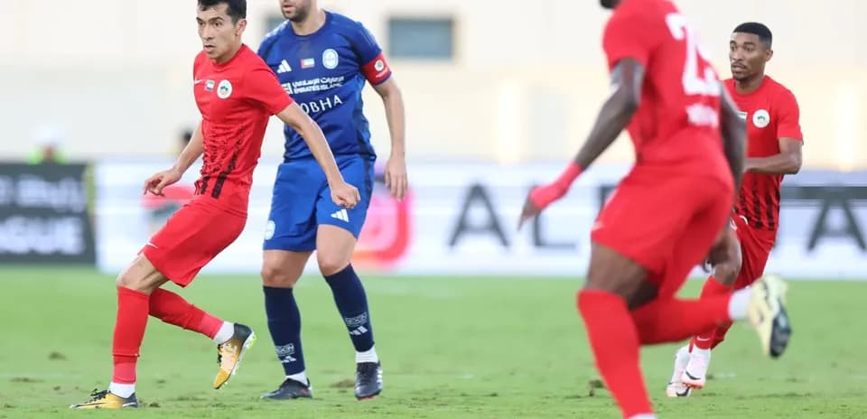 Al Sharjah U23 players in action during match