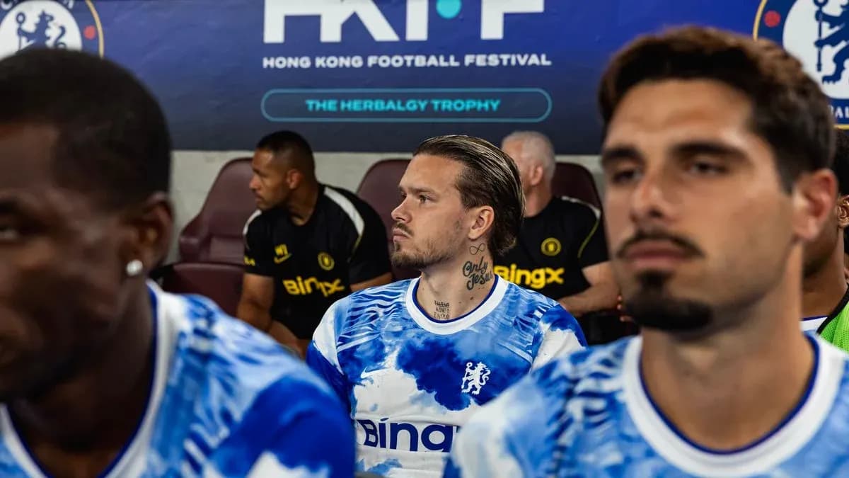 Players sitting on bench during Hong Kong Football Festival
