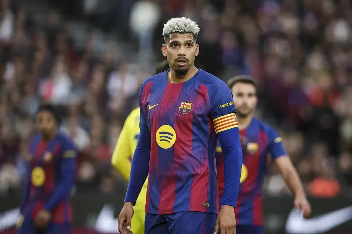 Barcelona player wearing captain's armband during match
