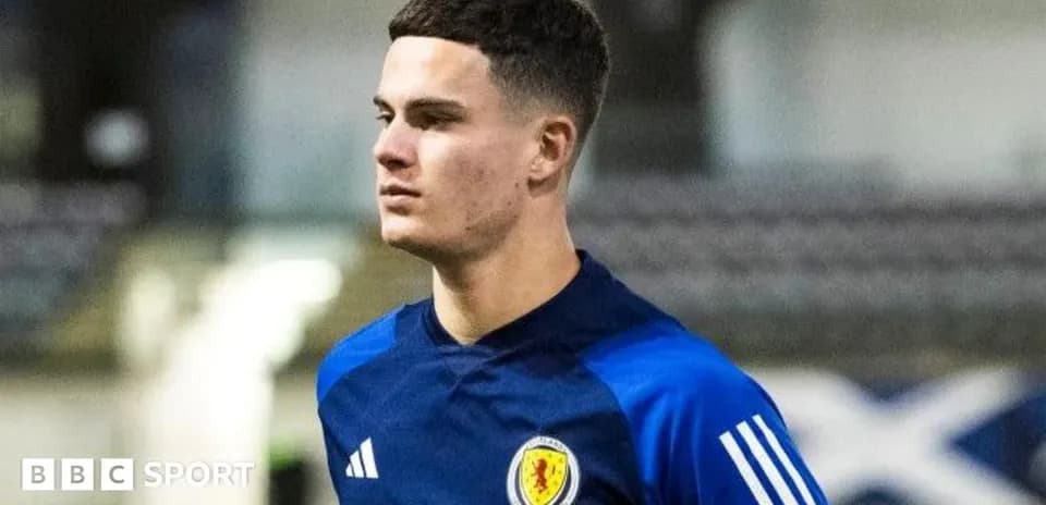 Player wearing Scotland jersey during training session