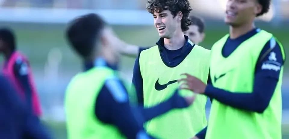 Players laughing and interacting during training session