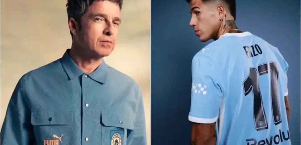 Two men, one in a blue shirt, one in a jersey