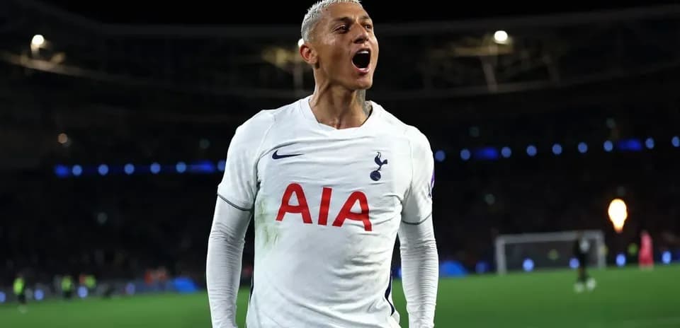 Player celebrating after scoring a goal for Tottenham