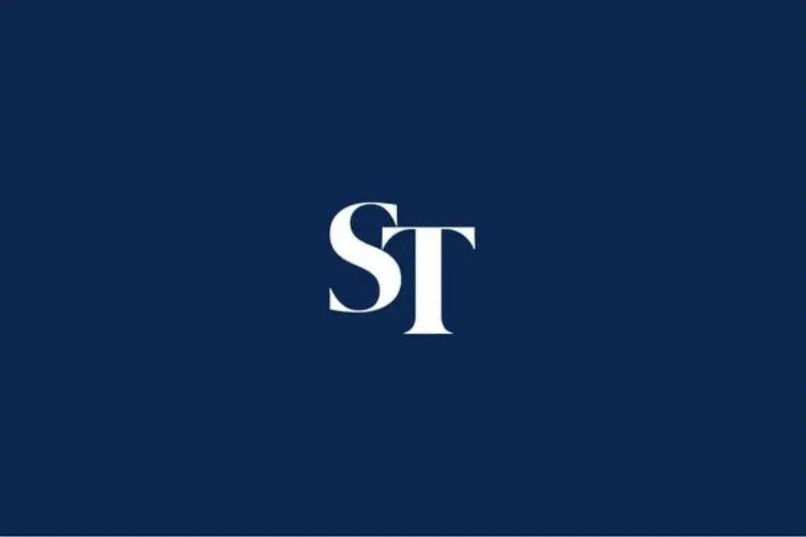 Logo with letters S and T on dark background