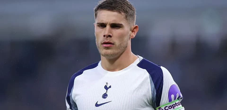 Player wearing Tottenham jersey during match