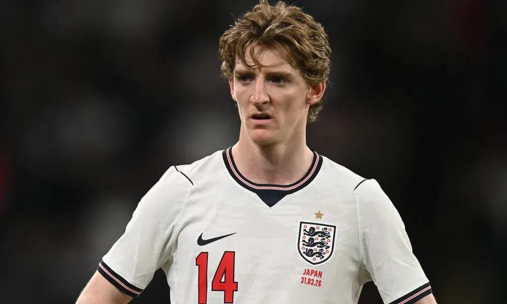 Player wearing England jersey during match