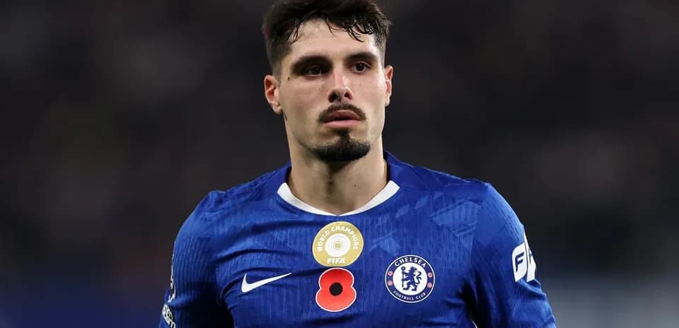 Player wearing Chelsea jersey during match