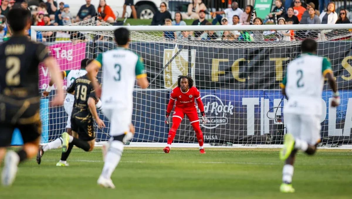 Goalkeeper ready for a penalty kick