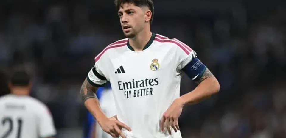 Real Madrid player during match wearing captain's armband