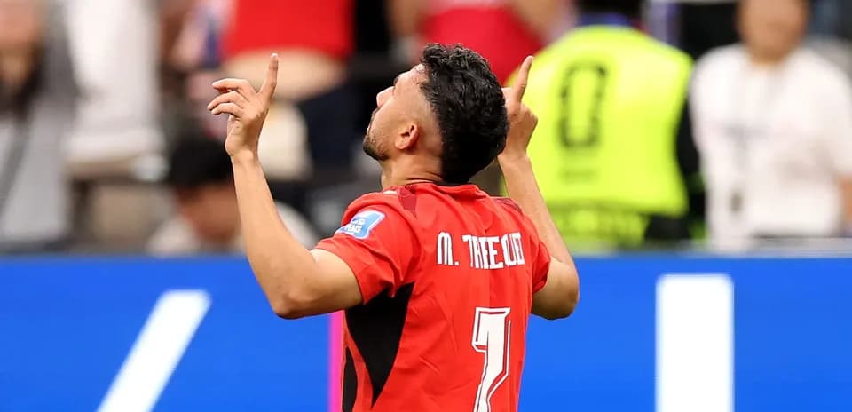 Player celebrating after scoring a goal