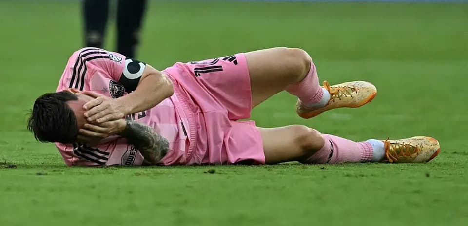 Player lying on the field after injury