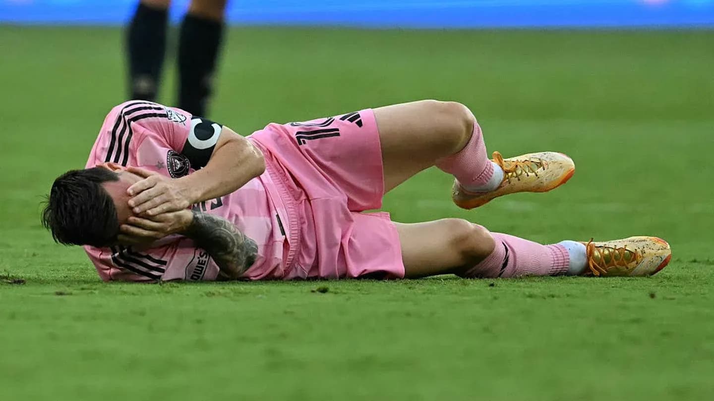 Player lying on the field after injury