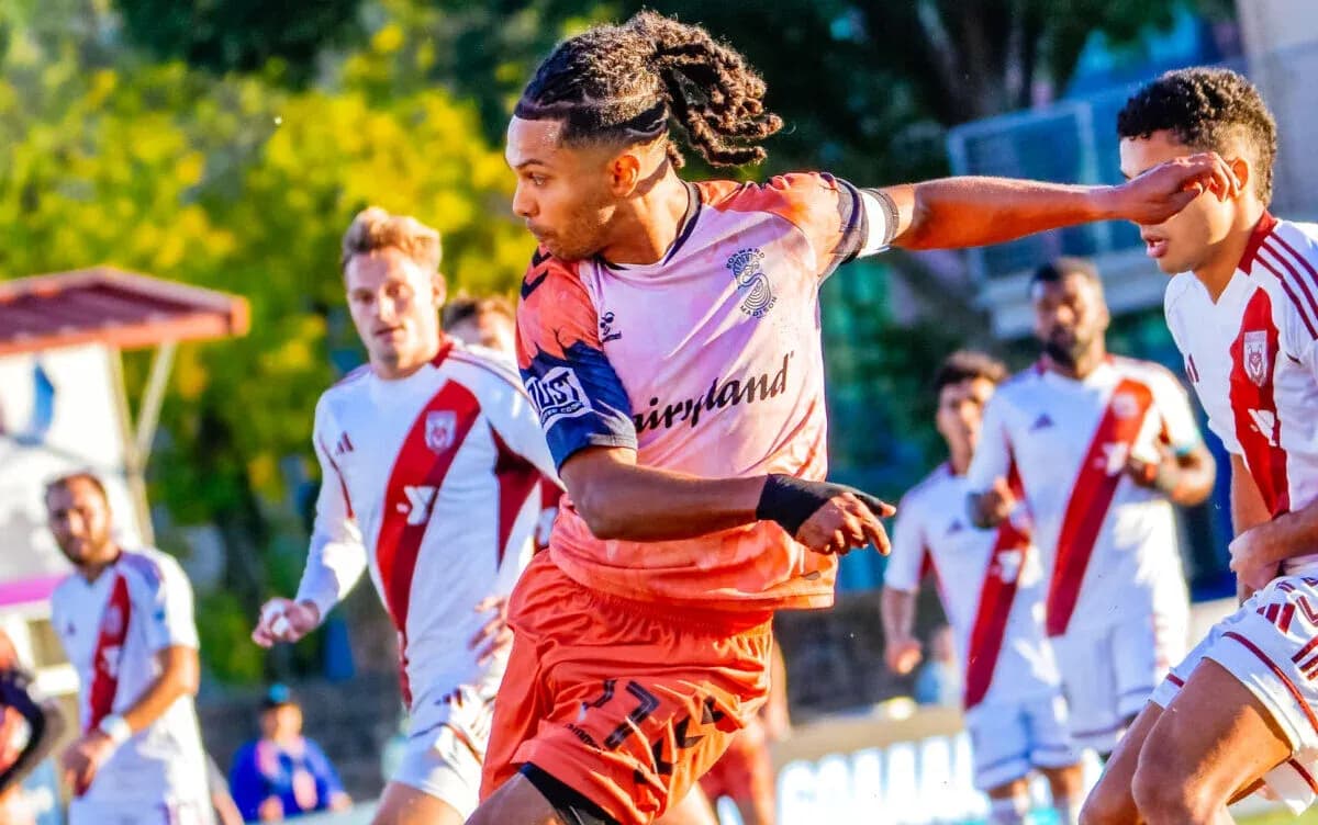 Indy Eleven player in action against Forward Madison
