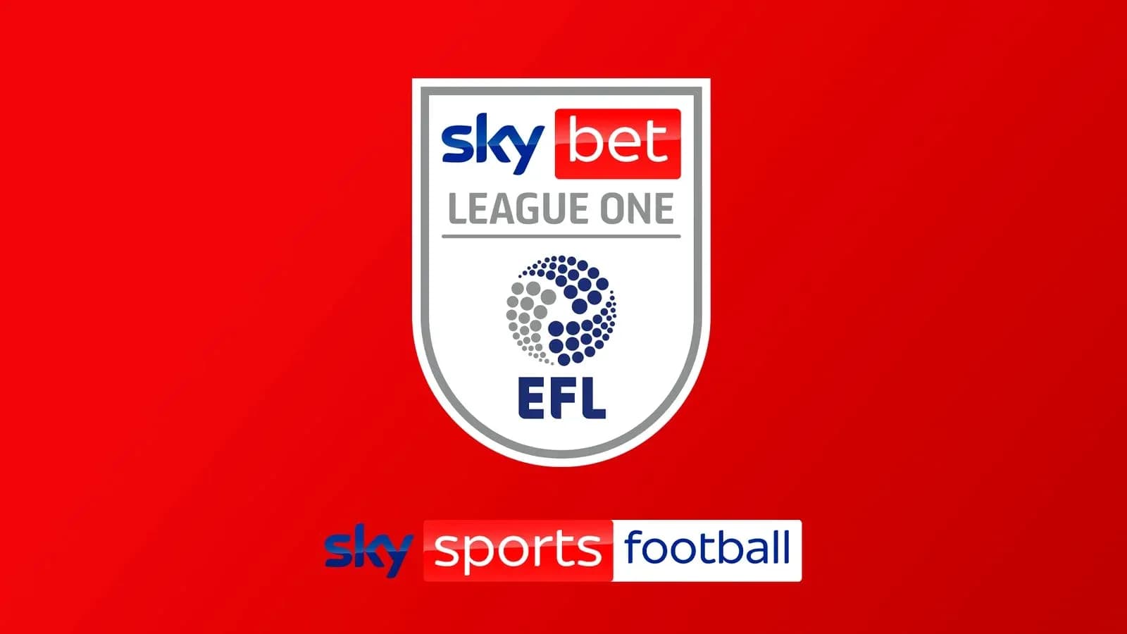 Sky Bet League One logo on red background