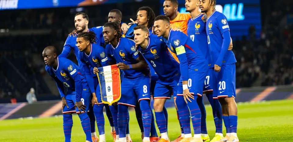 France national team posing for photo