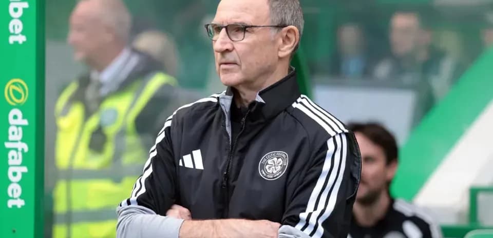 Celtic manager observing from the sideline