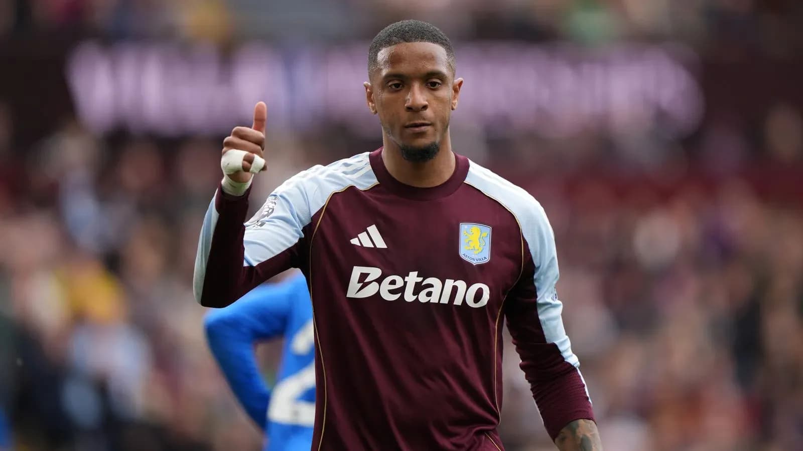 Goalkeeper gesturing during a football match