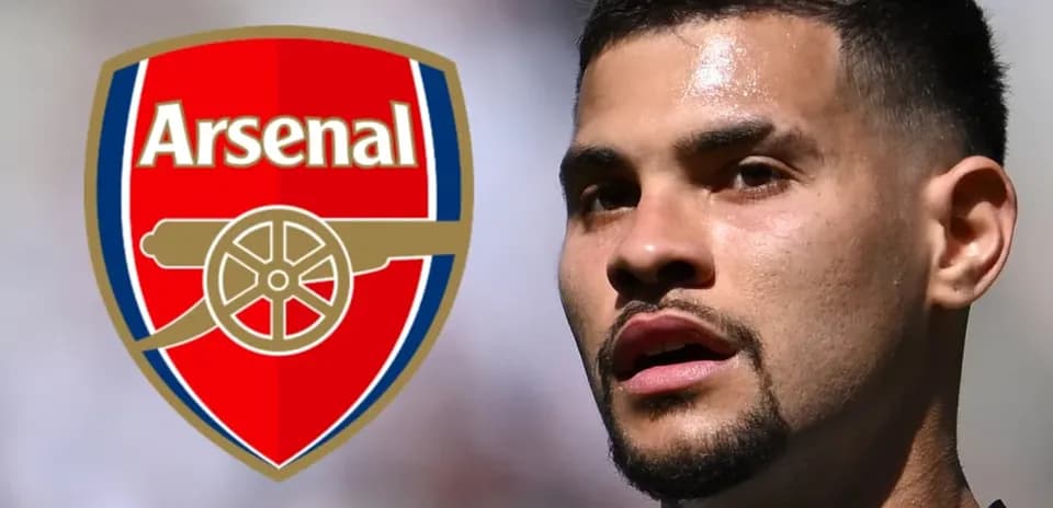 Player with Arsenal logo in background