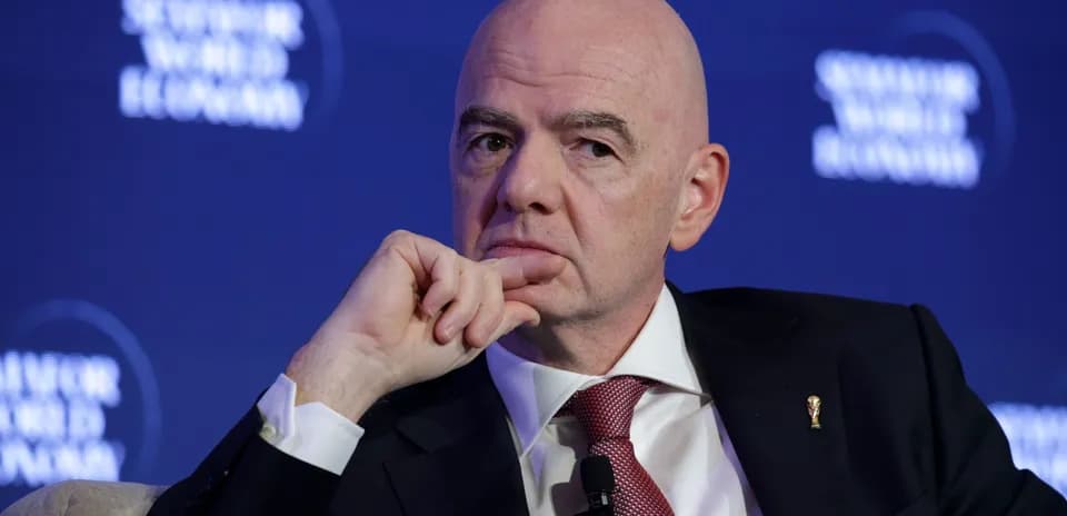 FIFA President speaking at a conference