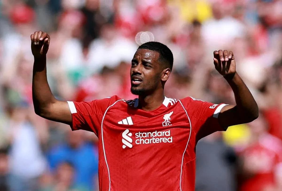 Liverpool player celebrating during match