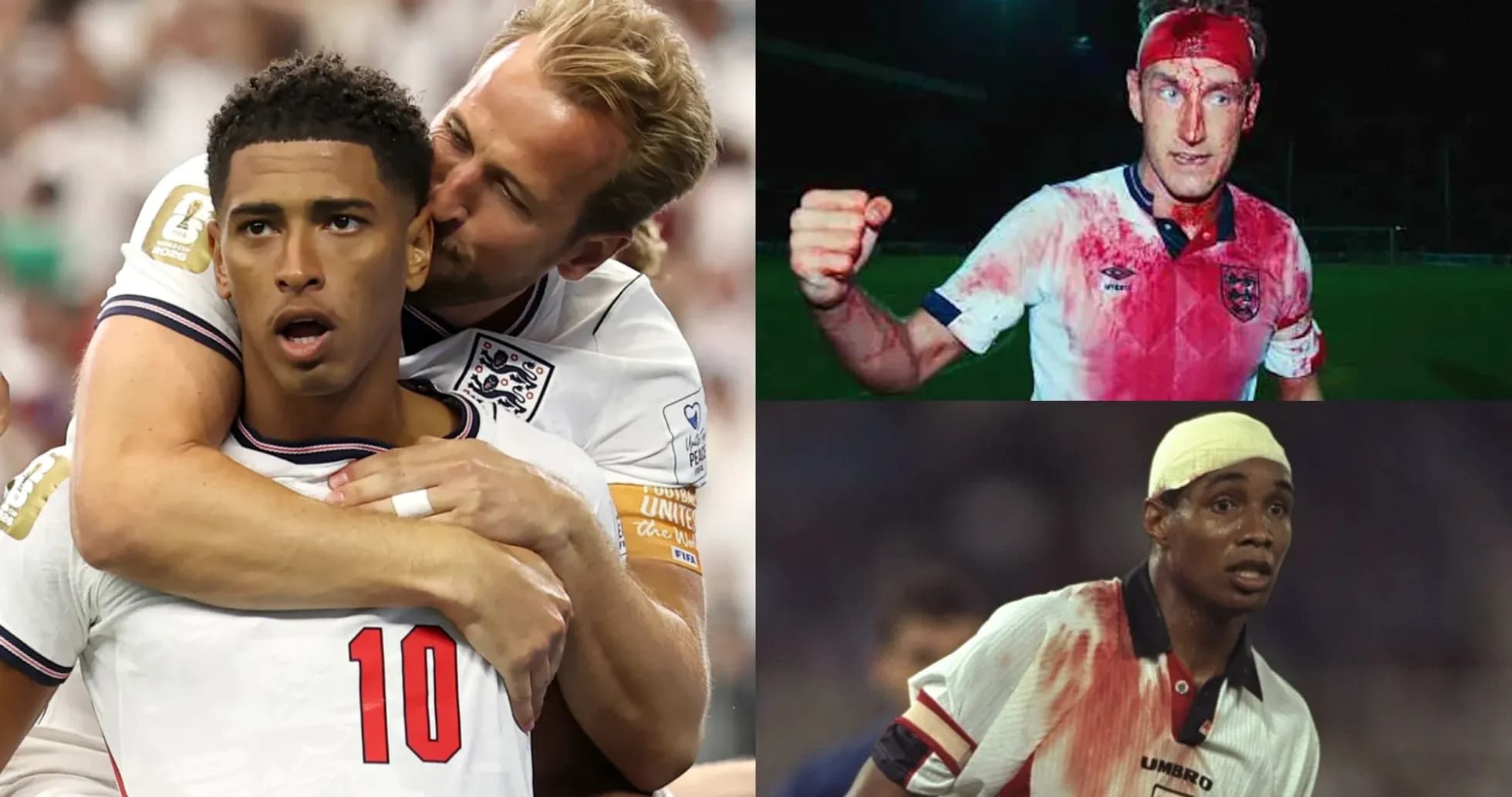 Collage of three football players with injuries