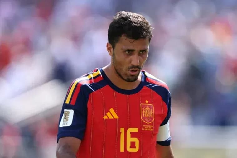 Spanish player in red jersey during match