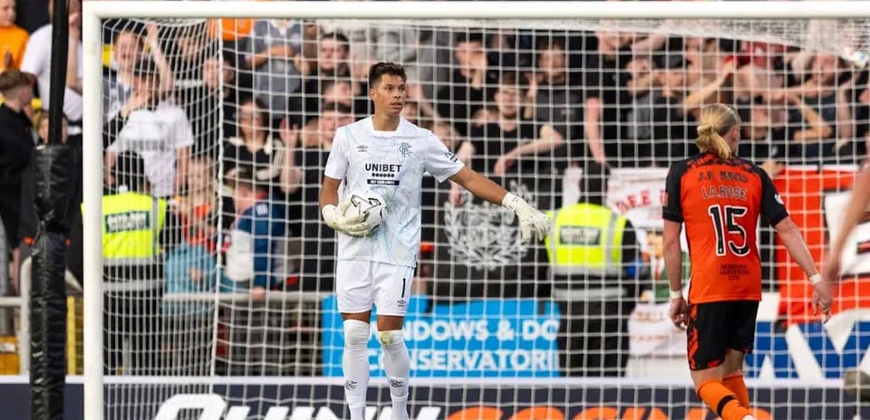 Goalkeeper in action during a tense match moment
