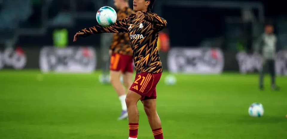 Player warming up and practicing ball control