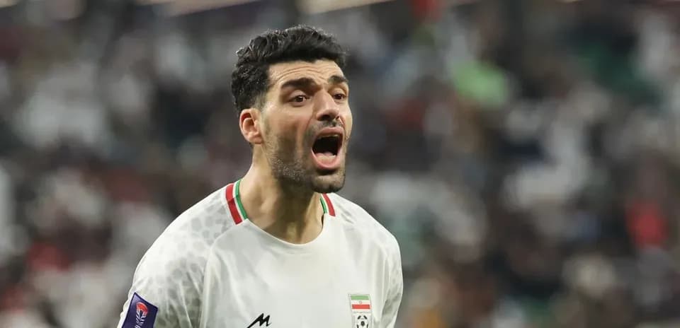 Player yelling during a football match action