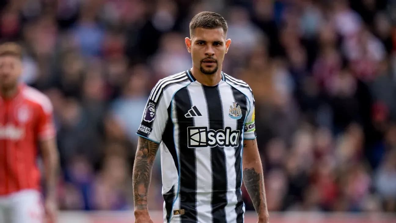 Newcastle player on the pitch during a match