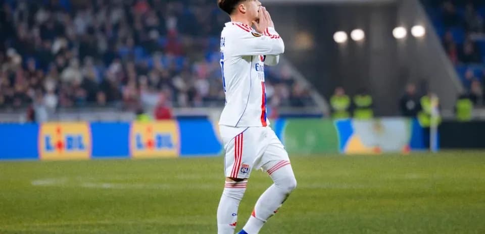 Player gesturing during a football match
