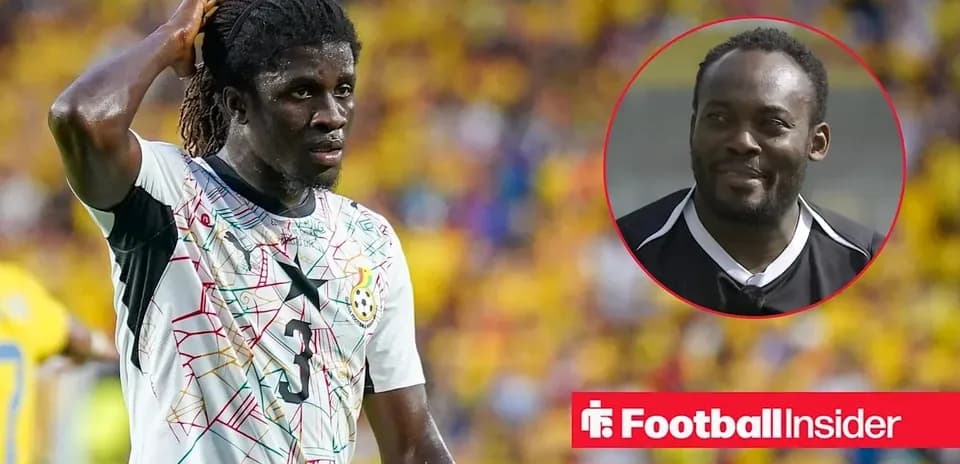 Ghana player looking concerned during a match