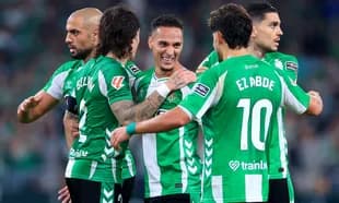Real Betis players celebrating a goal