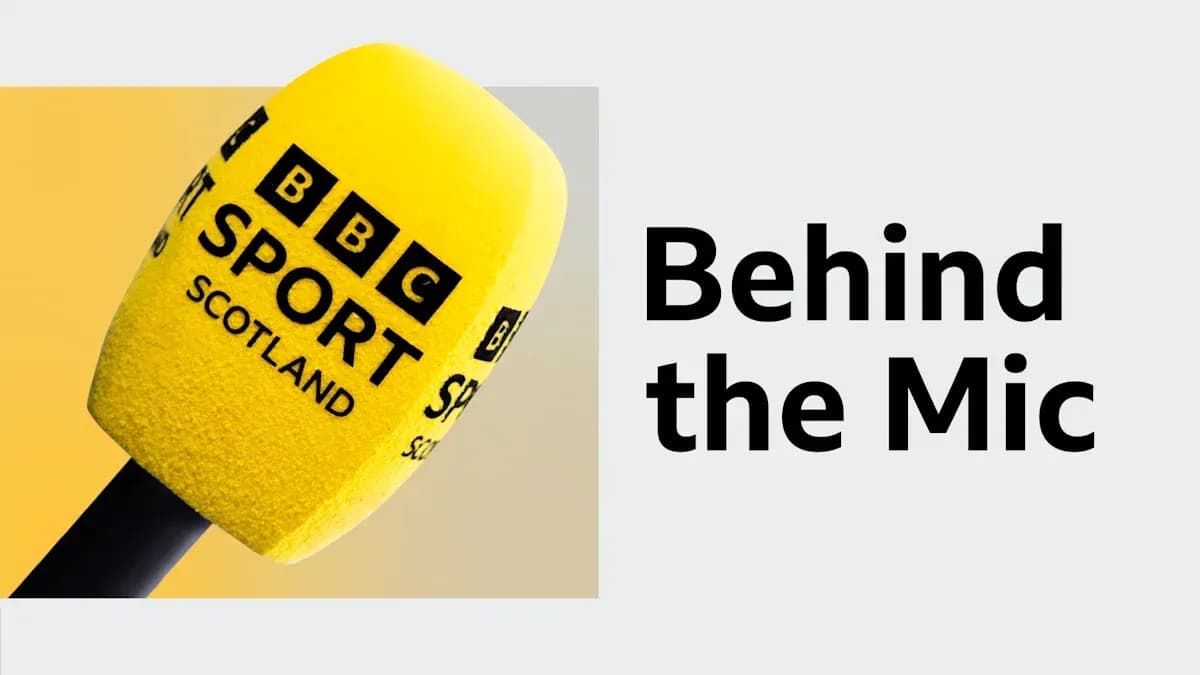 BBC Sport Scotland microphone with logo