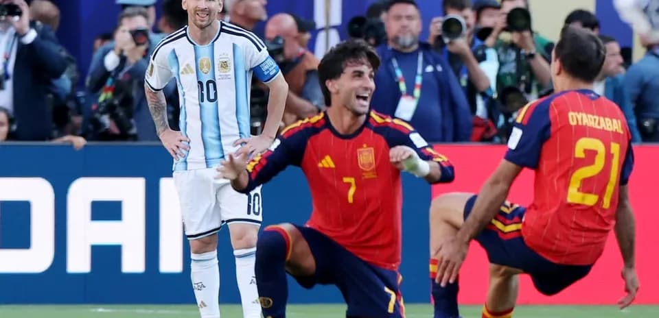 Lionel Messi during Spain vs Argentina match