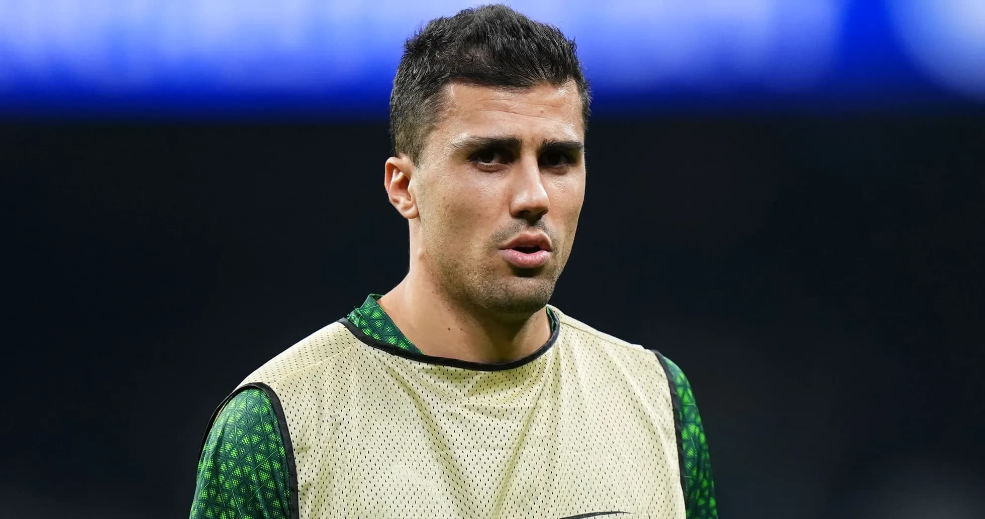 Player wearing training kit during warm-up session