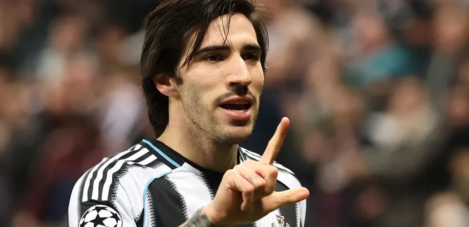 Player gesturing during a match at St James' Park