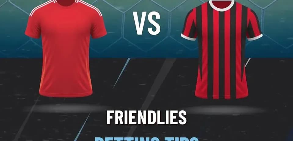 Red and black jerseys for football match preview