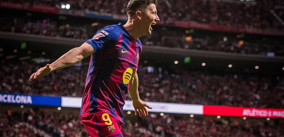 Barcelona player celebrating a goal in La Liga
