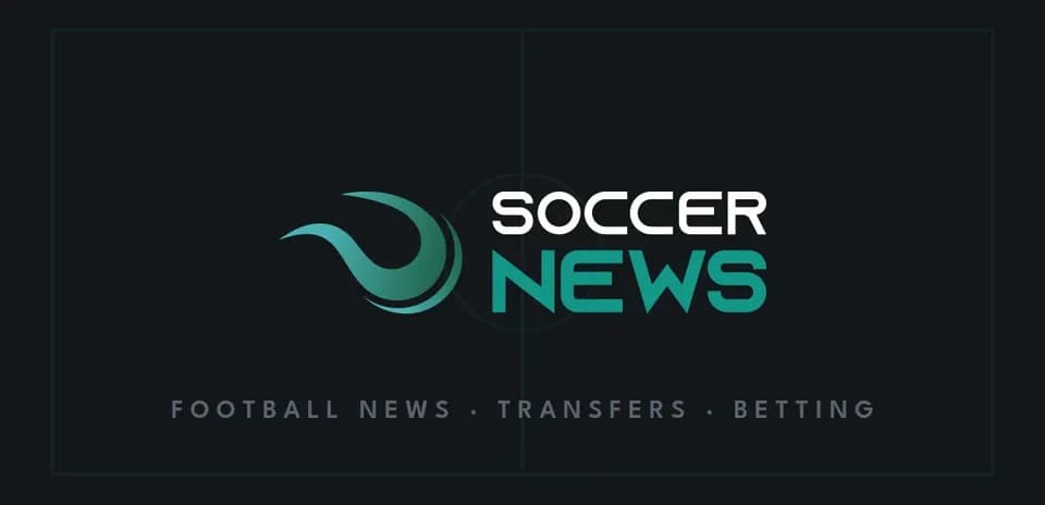 Logo of Soccer News with text and graphic elements