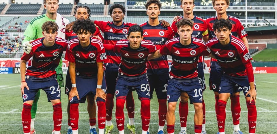 North Texas SC team lineup before match