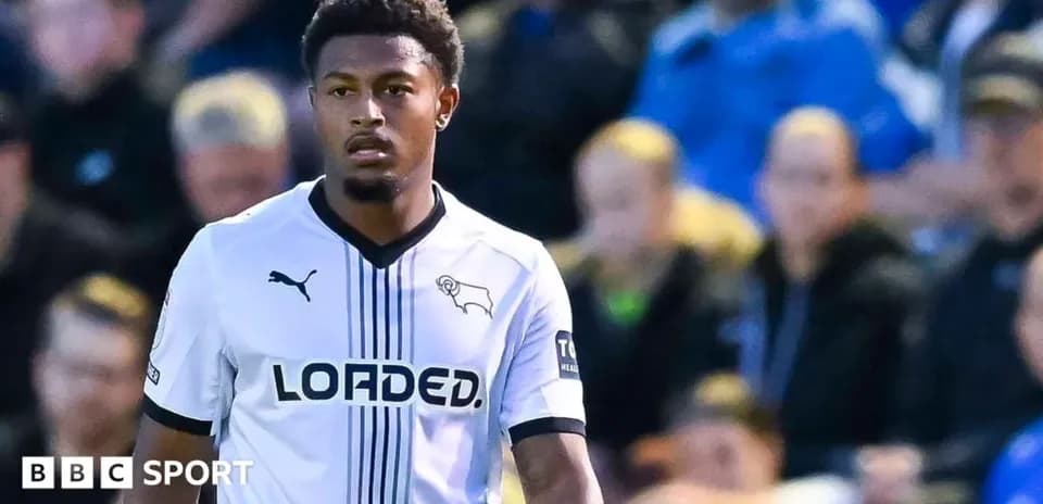 Player in Derby County kit during match
